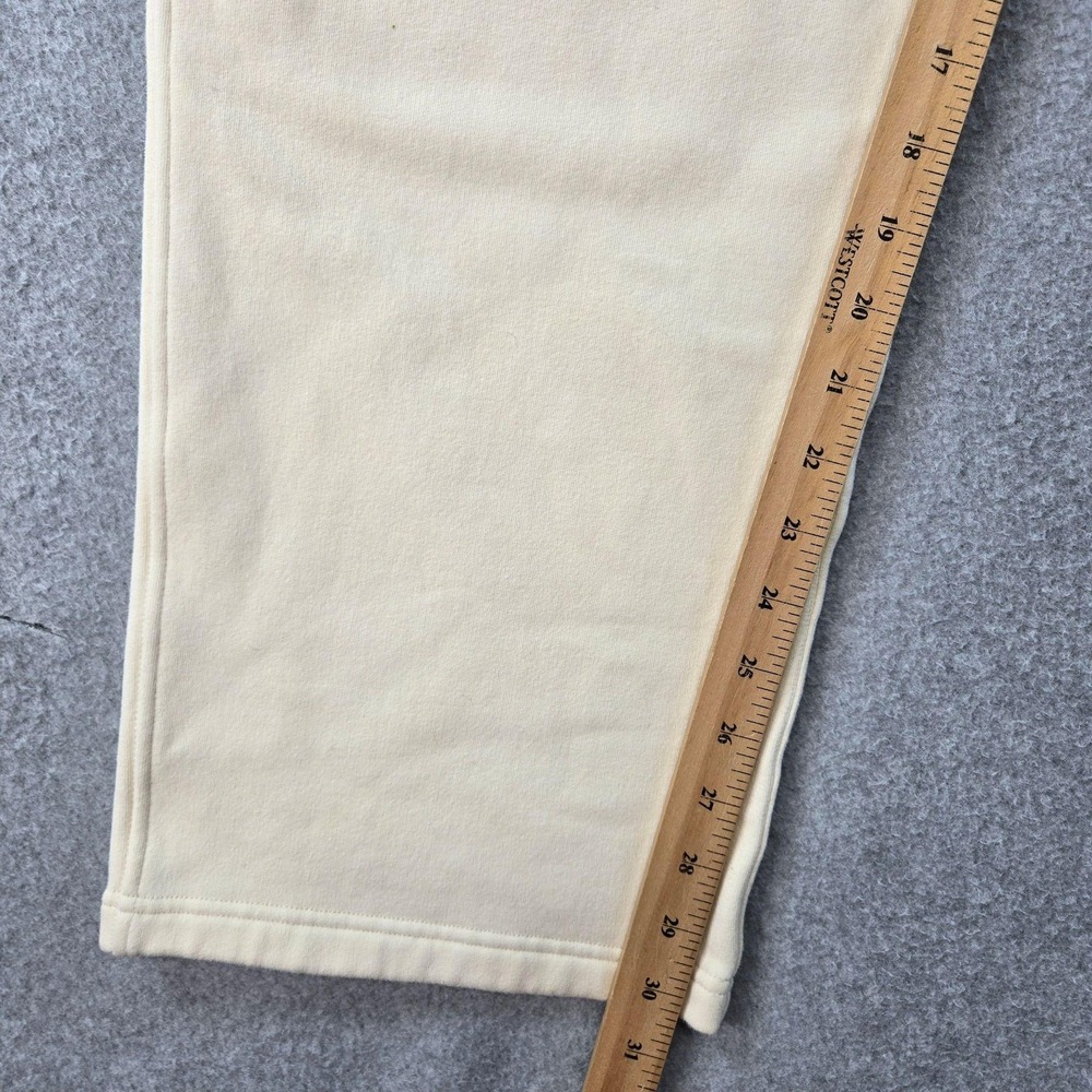Lululemon Sweatpants Womens 16 White Relaxed Drawstring Pockets Fleece Yoga - Picture 8 of 16